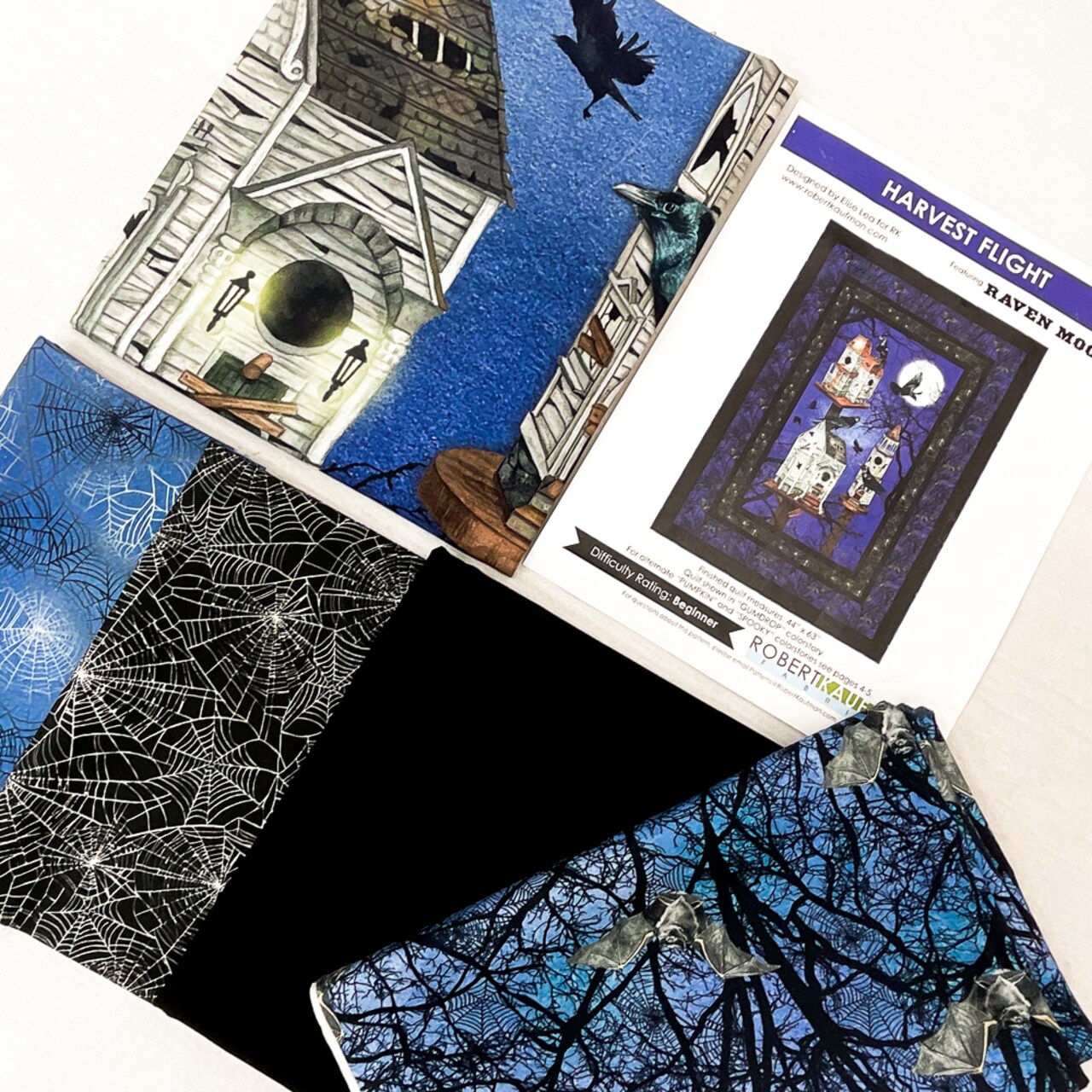 Boundless Raven Moon Kit - Spooky Colorstory - Lynnea Washburn - includes Harvest Flight pattern and 3 1/2 total yards fabric